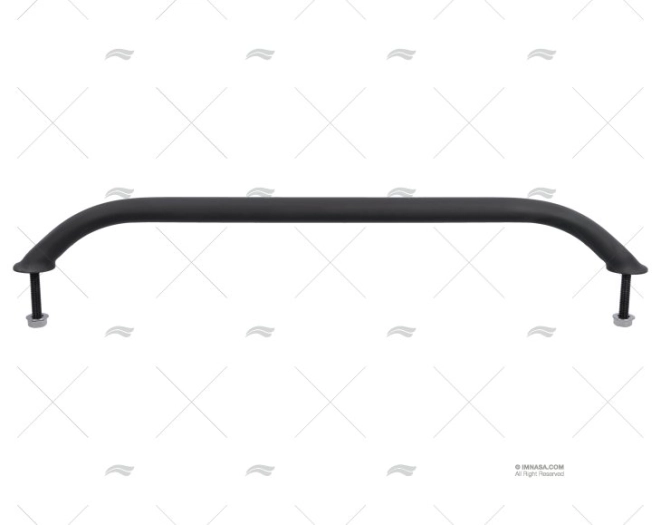 CORRIMANO OVALE INOX NERO 458mm