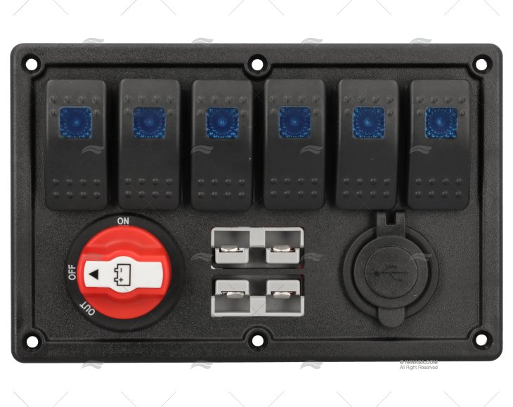 PAINEL HORIZONT.x6 USB 100A 90x115mm