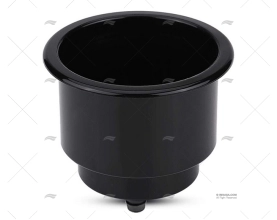 SOTTOBICCHIERE INOX 316 NERO 3-5/16" C/LUCE AZZURRA