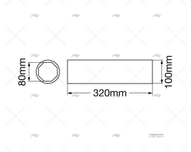 ROLAMENTO FIBRA-BORRACHA 80x100x320mm CARAVEL