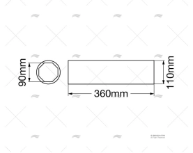 ROLAMENTO FIBRA-BORRACHA 90x110x360mm CARAVEL