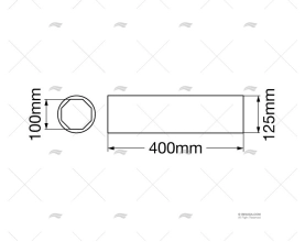 CUSCINETTO FIBRA-GOMMA 100x125x400mm CARAVEL
