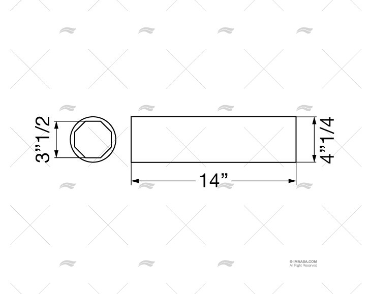 ROLAMENTO FIBRA-BORRACHA 3"1/2x4"1/4x14" CARAVEL