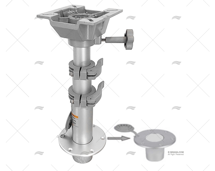 REMOVABLE TABLE PEDESTAL ADJUST.GAS 3 W/ IMNASA