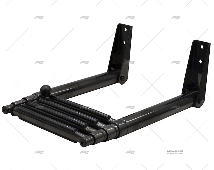 LADDER TELESCOPIC DROP SS 316 BLACK 4S