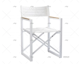 CADEIRA DIRETOR QUADRADA DE ALUMÍNIO BRANCO ARC MARINE