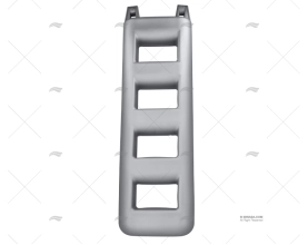 ESCALERA 4 PELD. HINCHABLE GRIS IMNASA