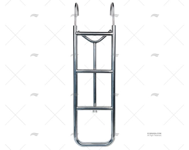 ESCADA 3 DEGRAUS INOX PROA RETRÁTIL