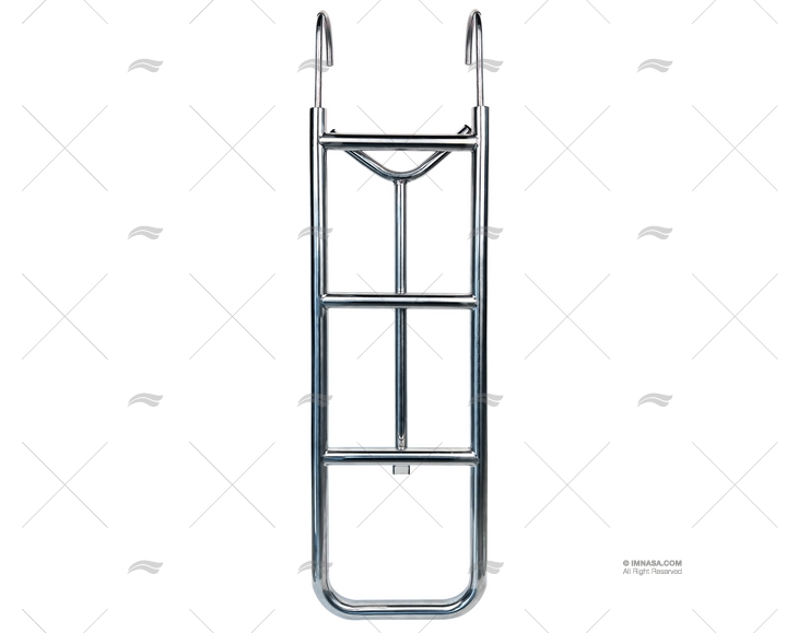 ESCADA 3 DEGRAUS INOX PROA RETRÁTIL