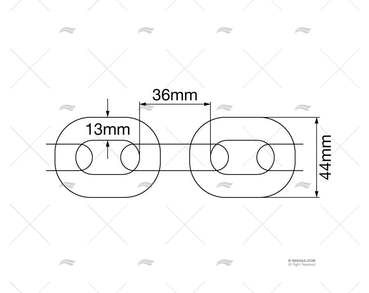 CADENA CALIBR. GAL.13mm D-766 P36 130m FRIGERIO