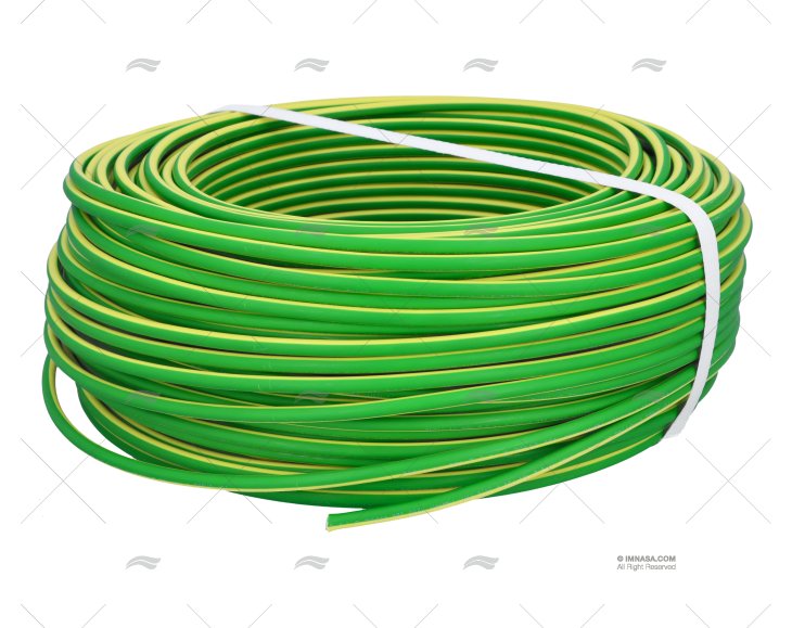 CABLE EL 10 MM2 YELLOW/GREEN CERT 100m