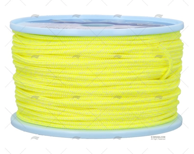 Cordage MAGIC SPORT 3mm JAUNE/NEON/BLANC 100m LIROS