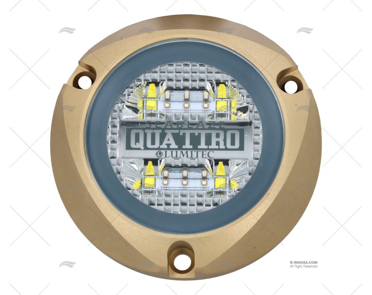 LUZ SUBMERSÍVEL 10-30V MINI 4LED BRANCO/AZUL LUMITEC