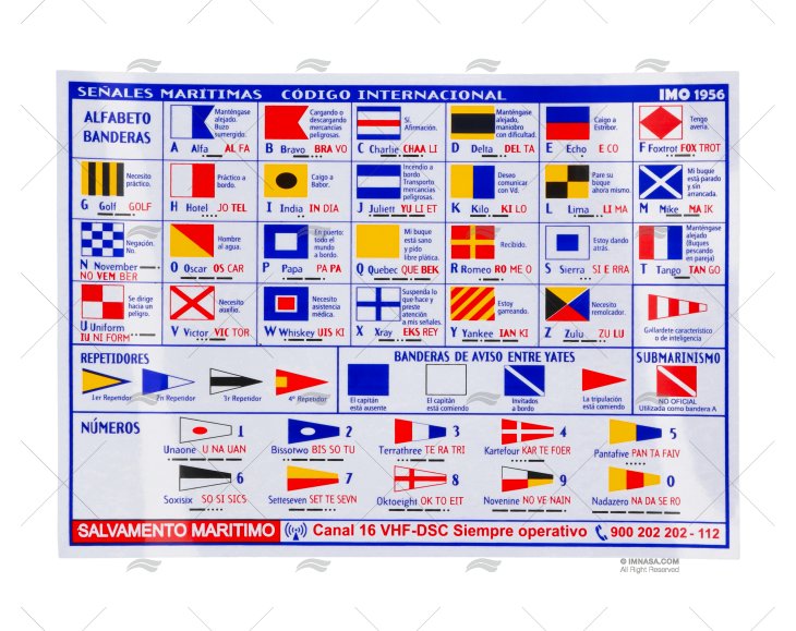 ADHESIVO SEÑALES MARITIMAS - SALV.MARIT.