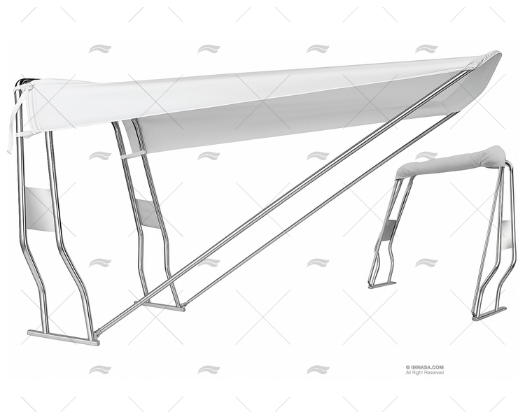 BIMINI TOP WHITE + S.S. 120X145X205