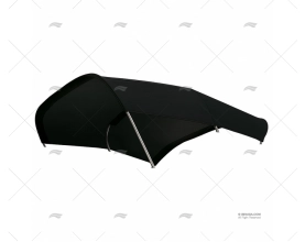 TESSUTO CAPOTE 245 NERO 3 ARCHI FORATO TESSILMARE
