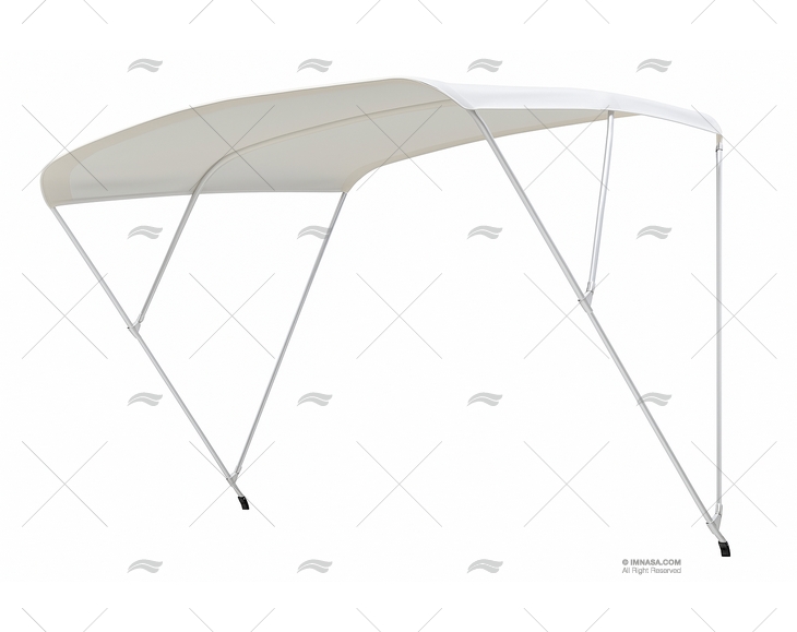 TOLDO 150-160x180x110 ALUMÍNIO BRANCO 2 ARCOS