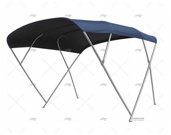 ARCO INOX TUBO 25mm CAPOTTINA 200mm 4 ARCHI TESSILMARE