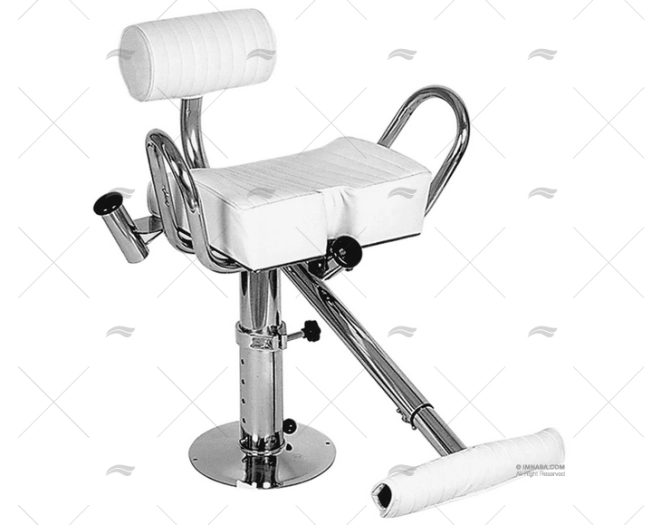 SEDIA COMBATTIMENTO PESCA INOX CON POGGIAPIEDI