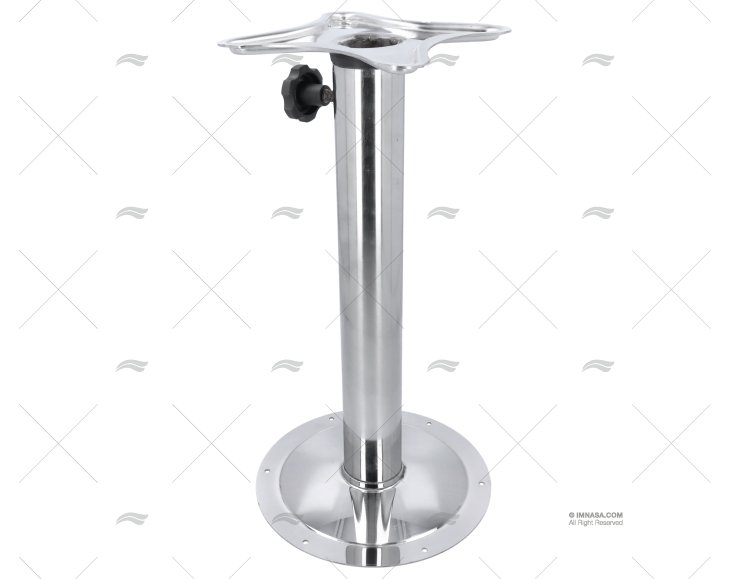 PIEDE TAVOLO INOX 450-650mm BASE 230mm
