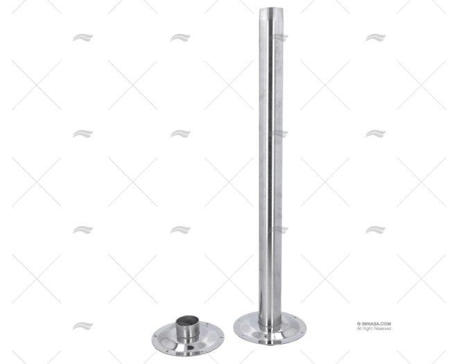 PIEDE TAVOLO INOX FISSO 700mm BASE 162mm