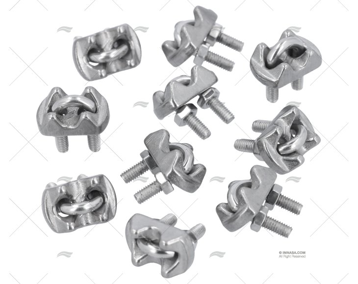 ABRAÇADEIRAS DE CABOS INOX  4mm (10u)
