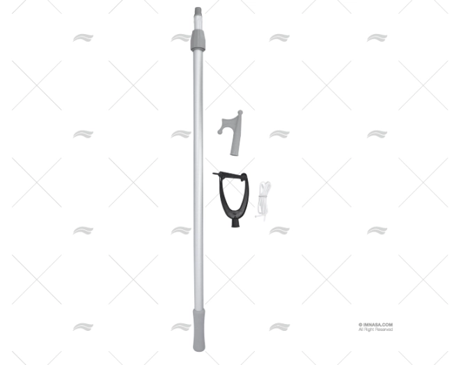 BOAT HOOK ALUMINIUM W/LOCKING PVC HOOK