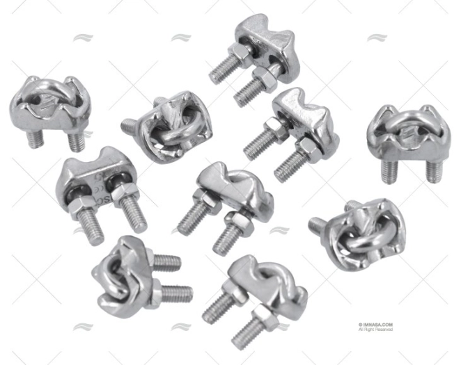 FERMACAVI INOX  5mm (10pz)