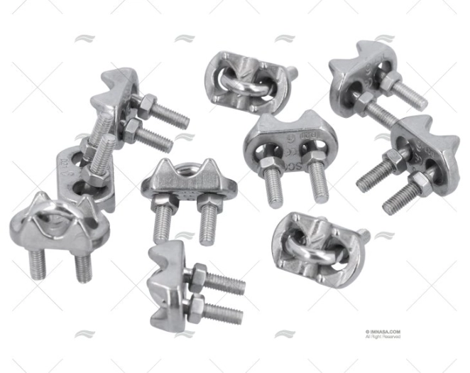 FERMACAVI INOX  6mm (10u)