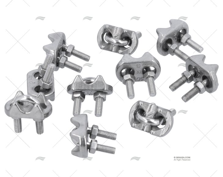 ABRAÇADEIRAS DE CABOS INOX  6mm (10u)