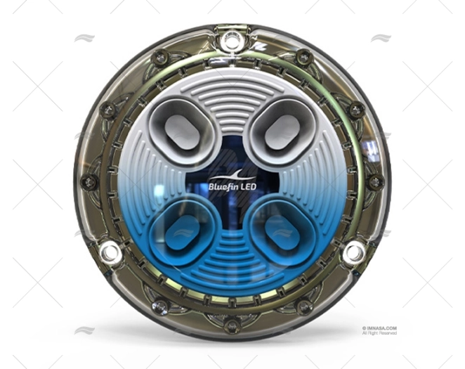 LUCE PIRANHA P4 3100LM 12/24V NERO/BLU BR BLUEFIN