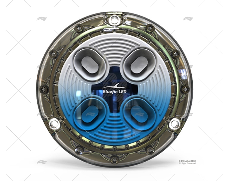 LUCE PIRANHA P4 3100LM 12/24V NERO/BLU BR BLUEFIN