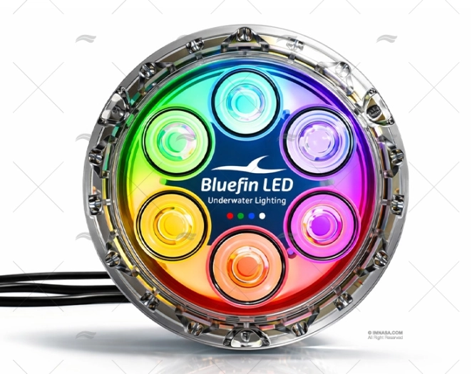 LUZ PIRANHA P6 6500LM 12/24V CORES BR BLUEFIN