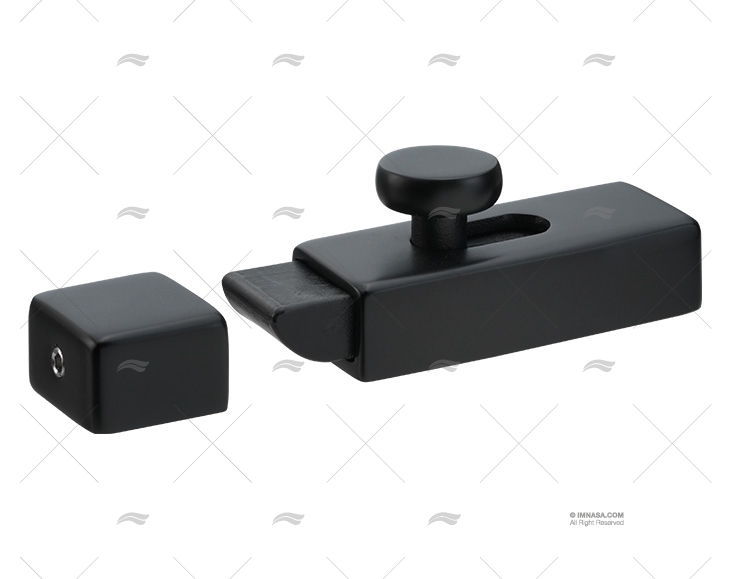TRINCO DE PORTA PRETO AÇO INOX 316 MARINE TOWN