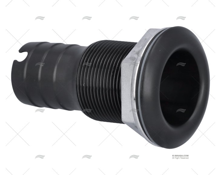 MEGA PRO PASSASCAFO NERO INOX 316 1" MARINE TOWN