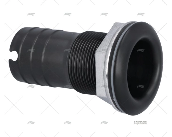 MEGA PRO PASSASCAFO NERO INOX 316 1-1/8" MARINE TOWN