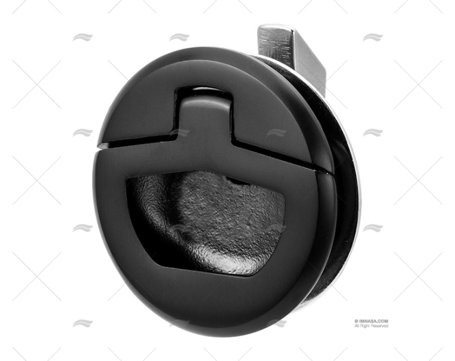 LATCH HATCH BLACK SS 316 WITHOUT LOCK 2" MARINE TOWN