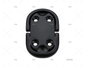 MONTAGEPLAAT M/RING DUBBEL ZWART INOX 316 MARINE TOWN