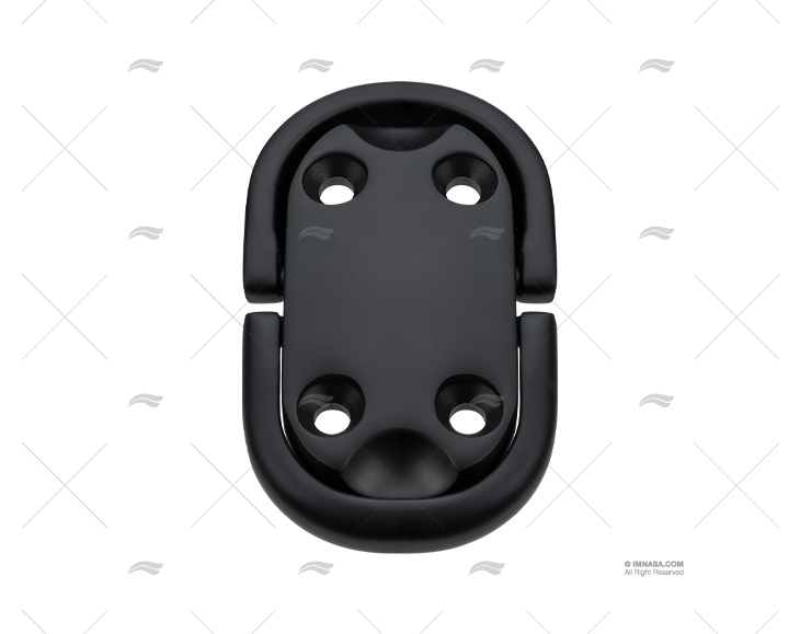 FLAT BAR W/RING DOUBLE BLACK INOX 316 MARINE TOWN