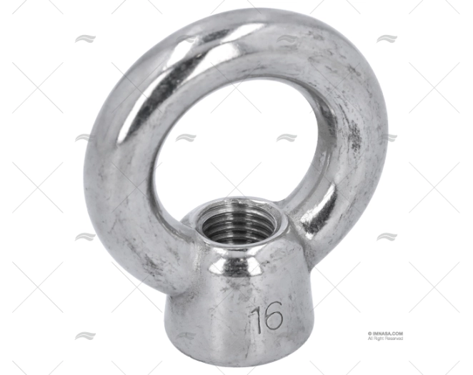 ARGOLA C/ROSCA INOX SS 316 M16