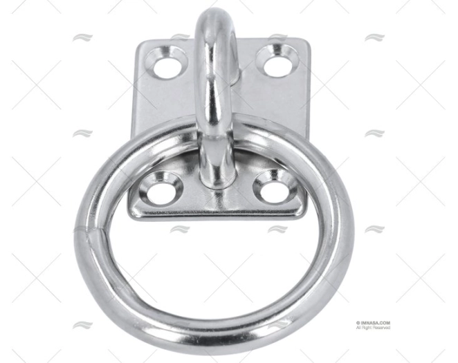 BASE CON ANELLO 8mm INOX
