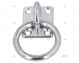 BASE COM ARGOLA 8mm INOX