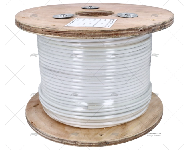 CAVO INOX COPERTURA BIANCA 6mm   100m