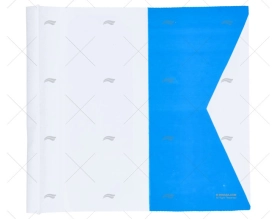 BANDEIRA ALFA PLÁSTICO 22X 19cm