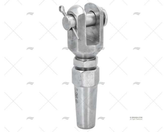 TERMINALE FORCELLA INOX-316  8mm