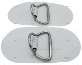 WHITE BOW D-RING 25,5X13,5cm