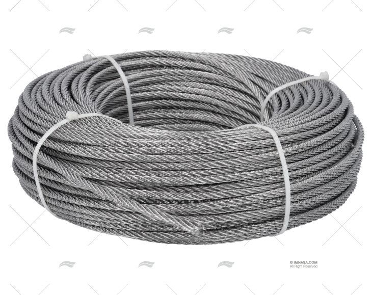 CABLE 7X7 INOX 6,00mm / ROULEAU 100 MT