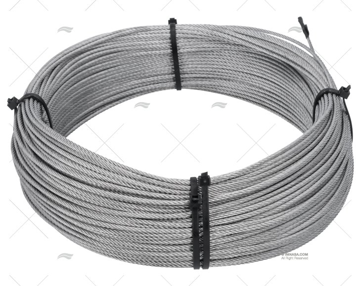 Bobina de cable de acero inoxidable 10m 7x19 6mm