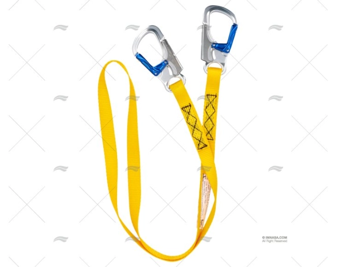 LIFELINE 2m 2 ALUMINIUM HOOKS ISO12401 VELERIA SAN GIORGIO