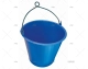 BUCKET IN BLUE PVC WITH S.S. HANDLE